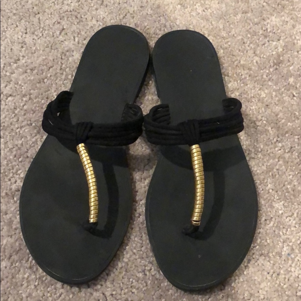 Aldo Black and gold sandals
